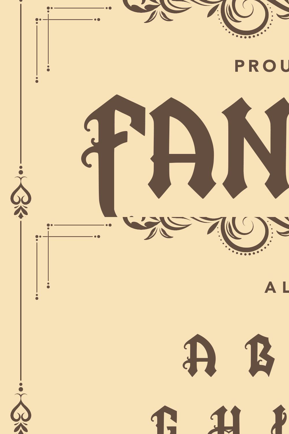 FantasySquad - Blackletter Font pinterest preview image.