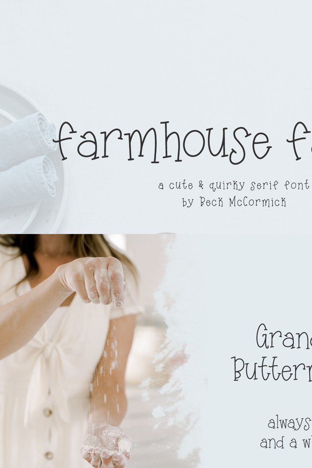 Farmhouse Family Serif pinterest preview image.