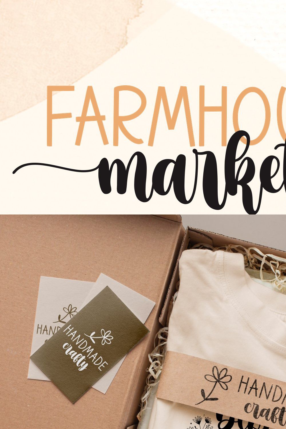 Farmhouse Market pinterest preview image.