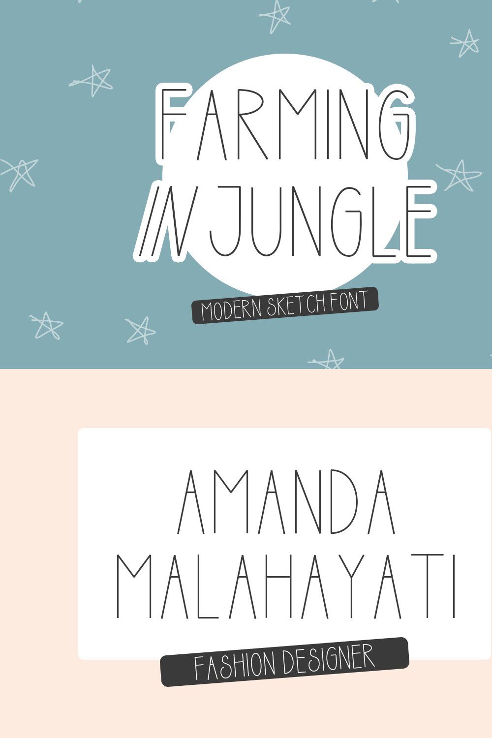 Farming In Jungle | font trios pinterest preview image.