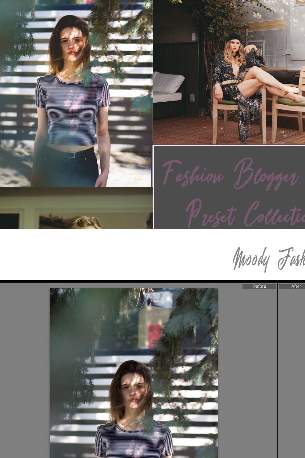 Fashion Blogger Lightroom Presets pinterest preview image.
