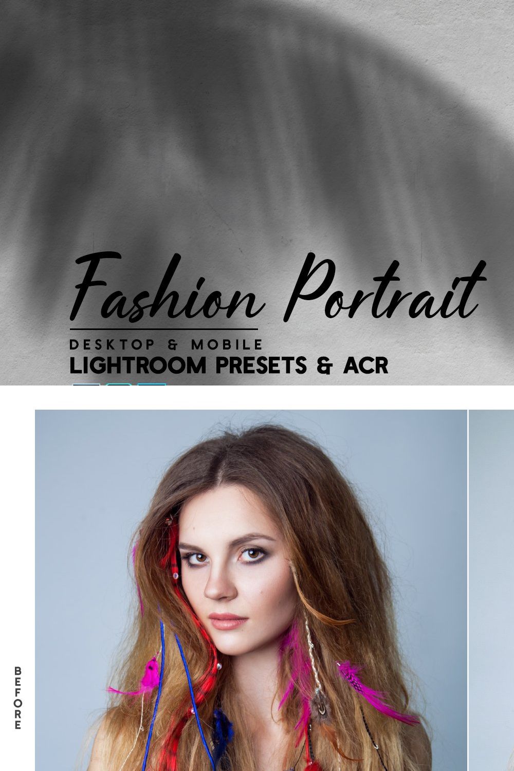 Fashion Portrait Lightroom & ACR pinterest preview image.