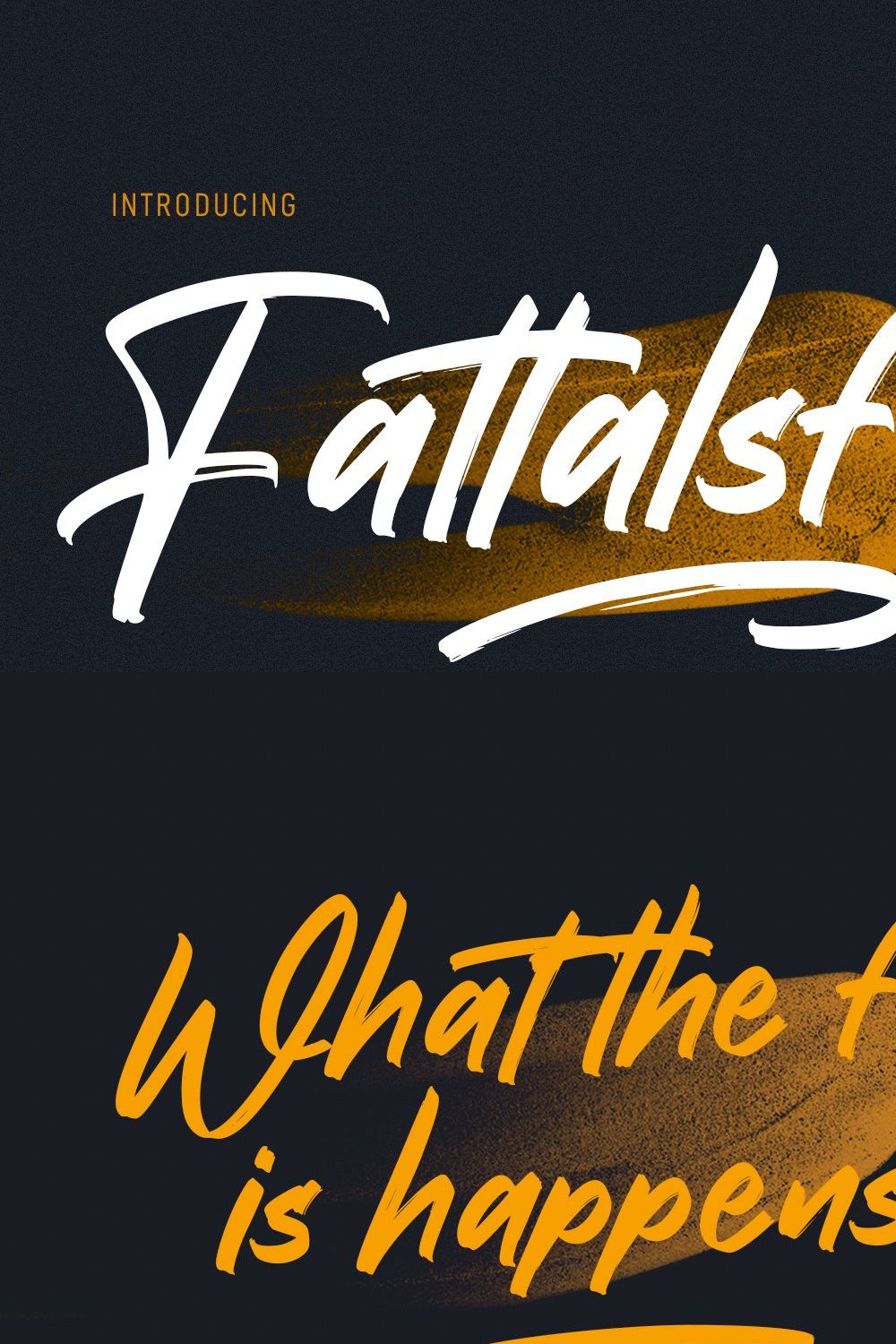 Fattalsfort Handwritten Brush Font pinterest preview image.