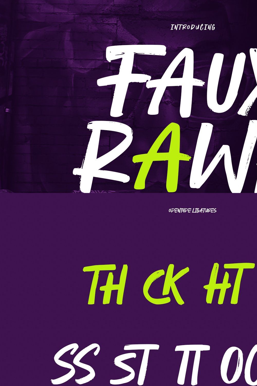 Fauxrawk Handwritten Display Font pinterest preview image.