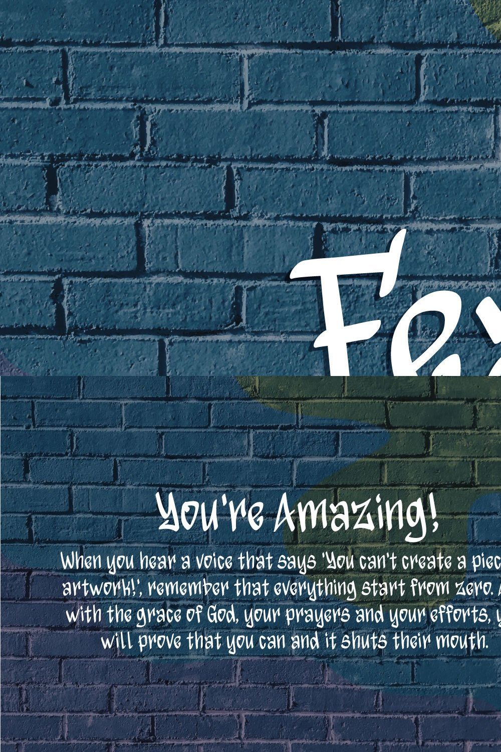 Fearing - Graffiti Display Font pinterest preview image.