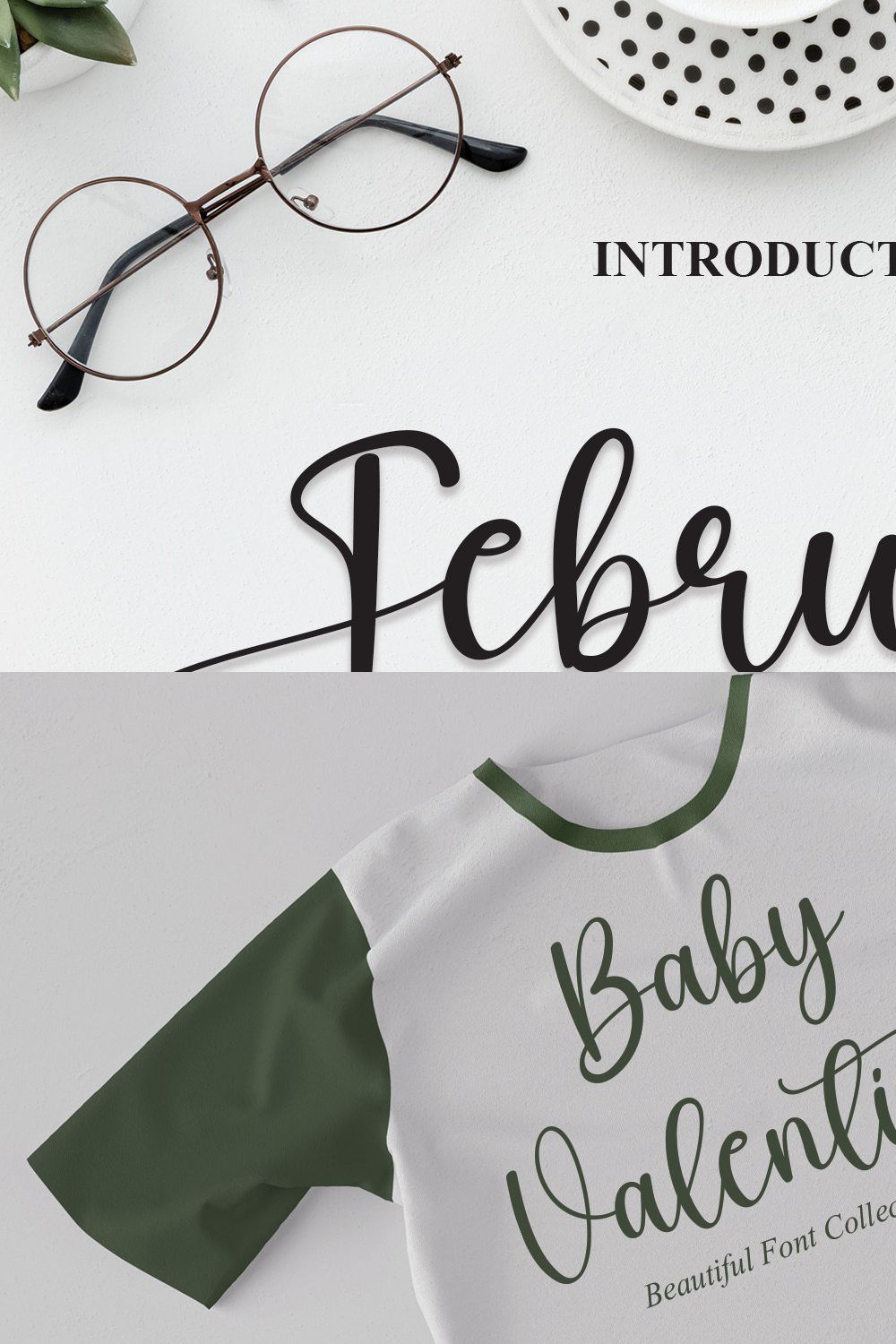 February | Script Font pinterest preview image.