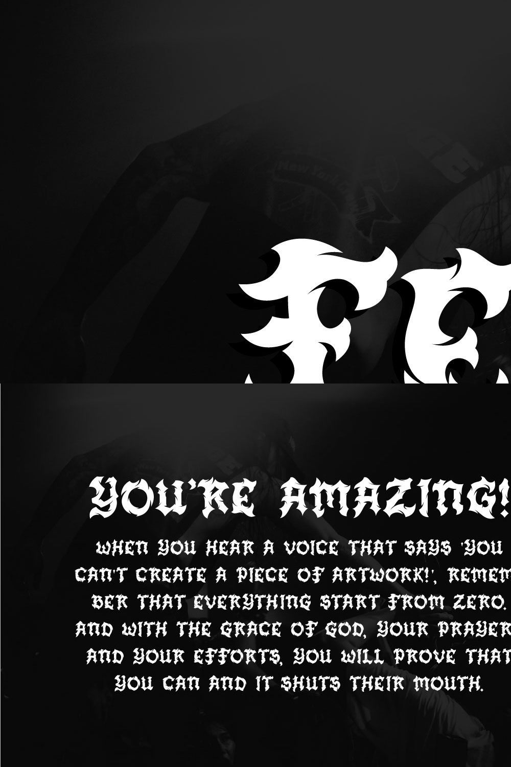 Fegas - Blackletter Font pinterest preview image.