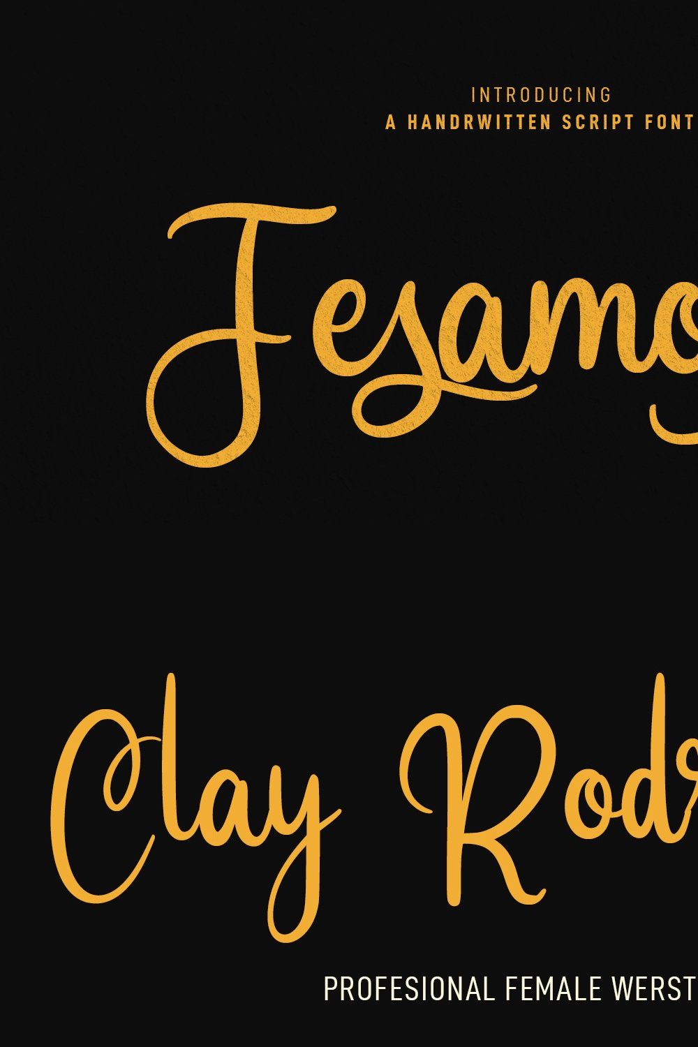 Fesamore Script Font pinterest preview image.