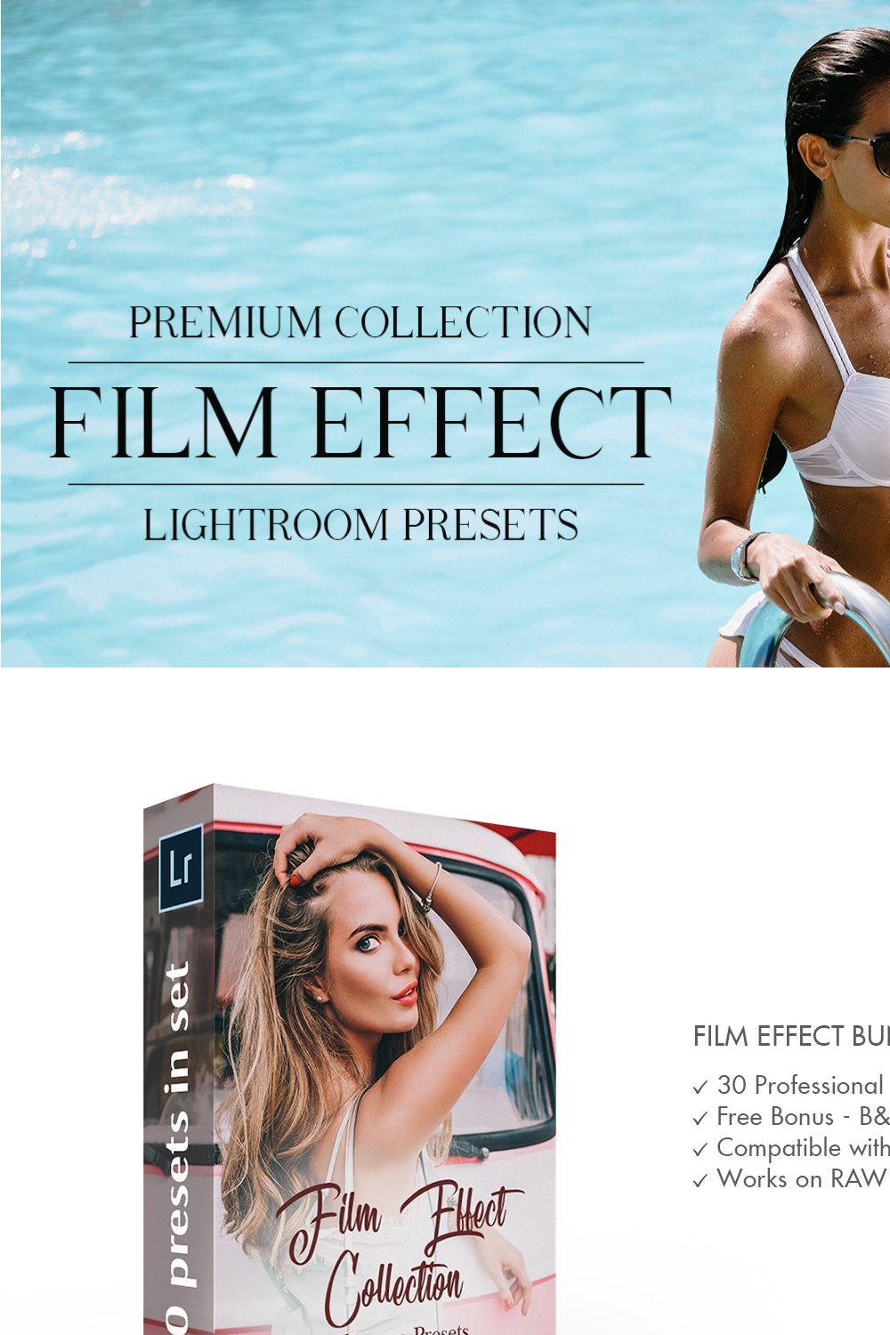 Film Effect Lightroom Presets pinterest preview image.