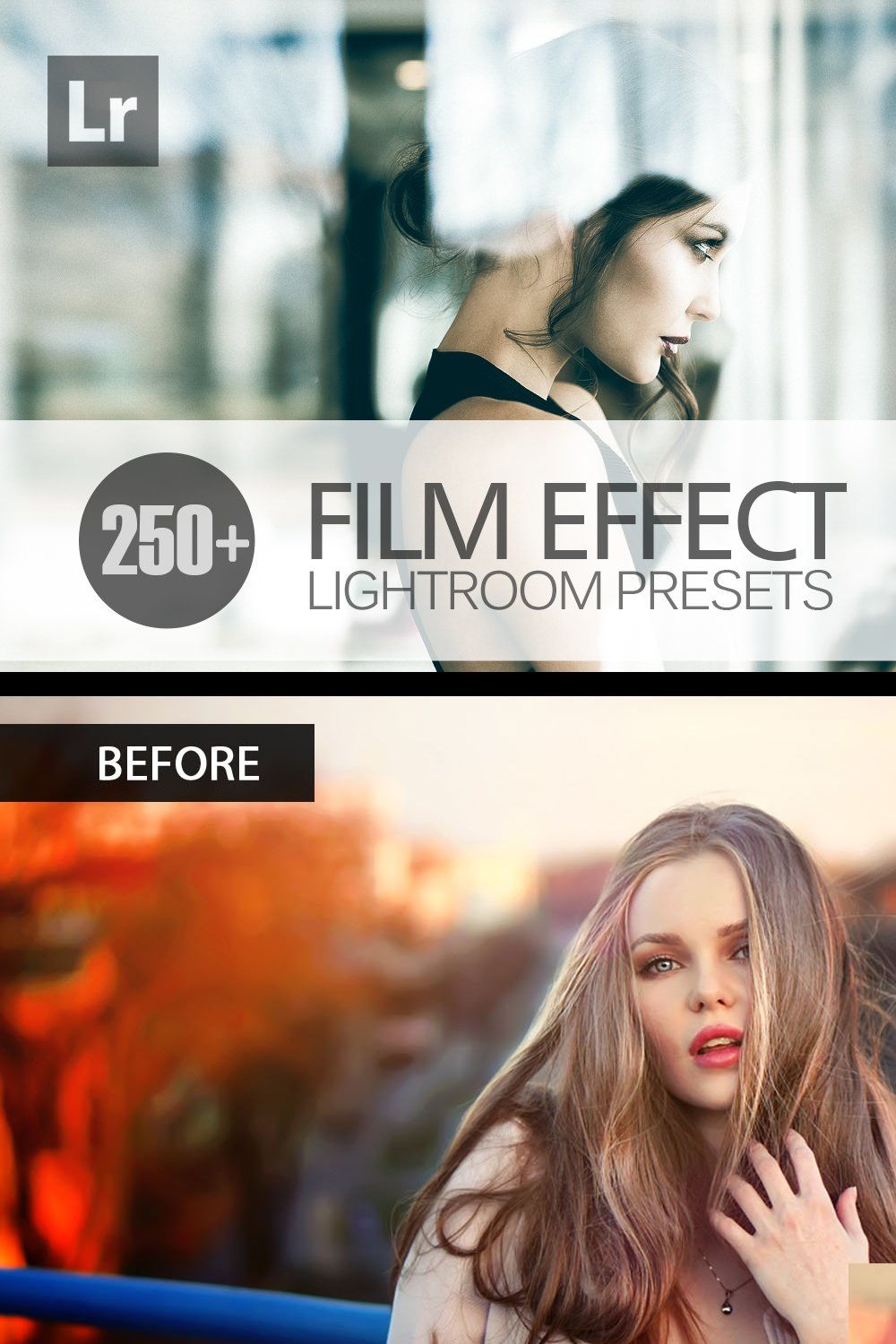 Film Effect Lightroom Presets bundle pinterest preview image.