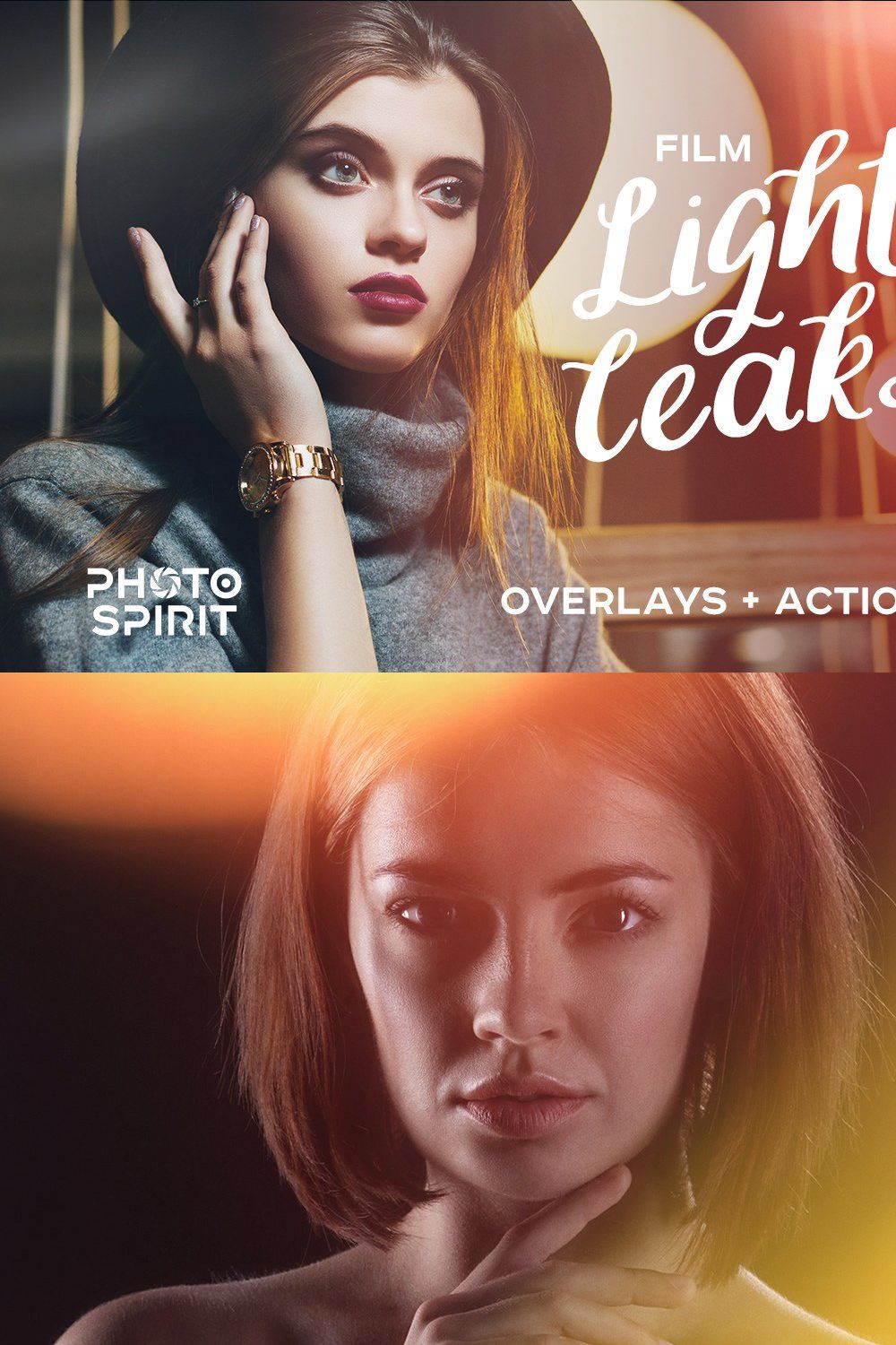 Film Light Leaks Overlays pinterest preview image.