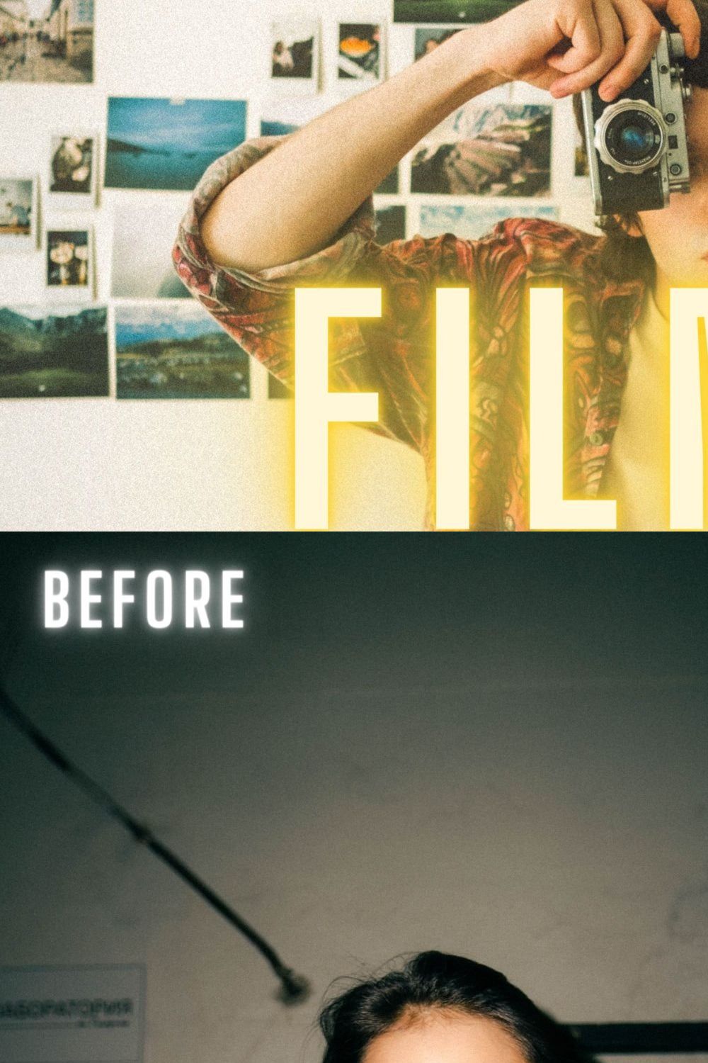 Film Lightroom Presets pinterest preview image.