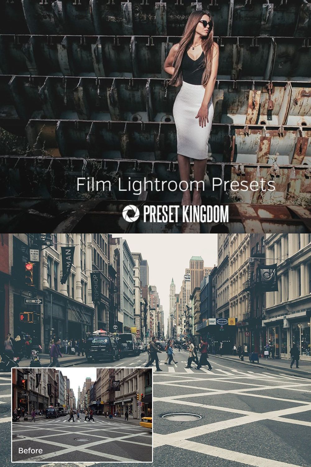 Film Lightroom Presets pinterest preview image.