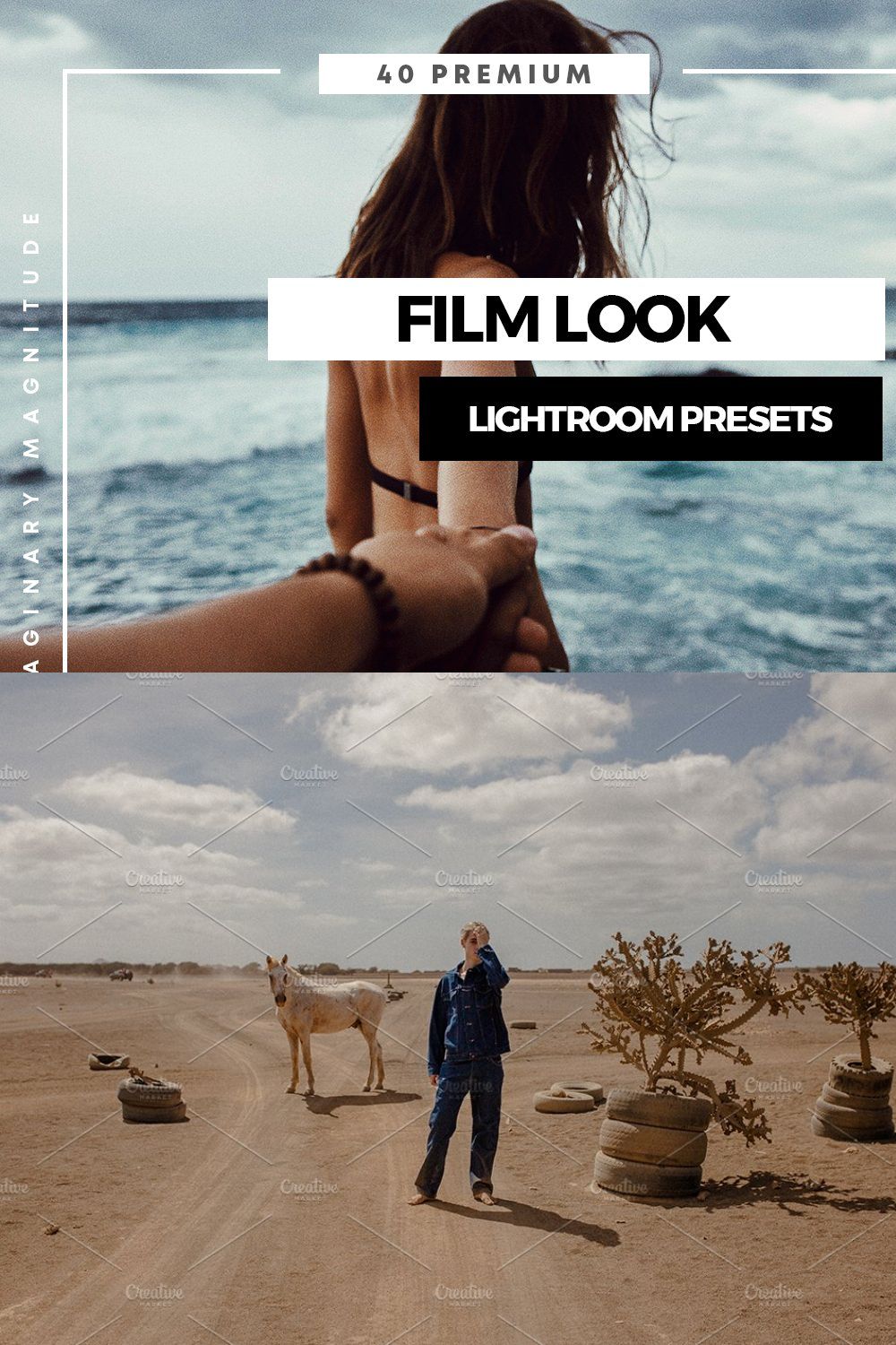 Film Look Lightroom Presets pinterest preview image.