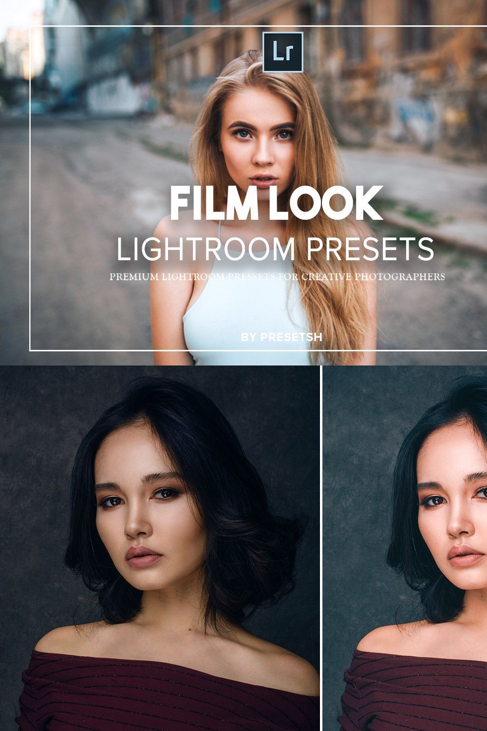 Film Look lightroom presets pinterest preview image.