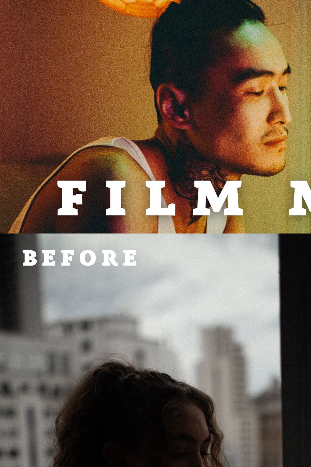 Film Mood Lightroom Presets pinterest preview image.