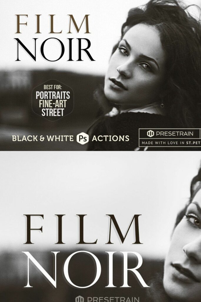 Film Noir B&W Photoshop Actions – MasterBundles