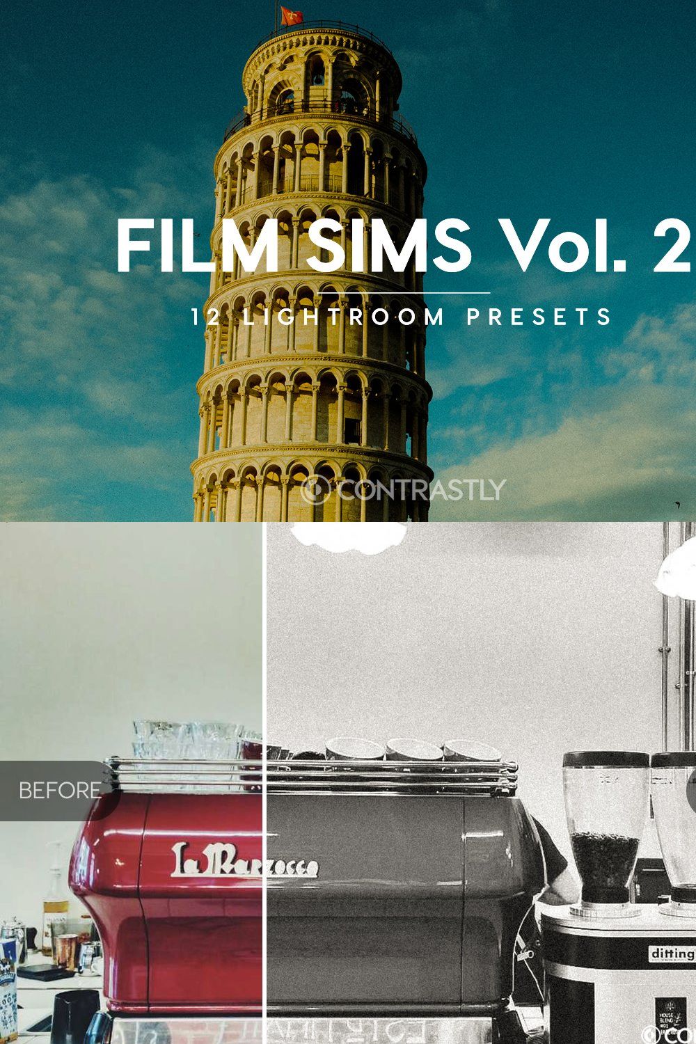 Film Sims Vol. 2 Lightroom Presets pinterest preview image.