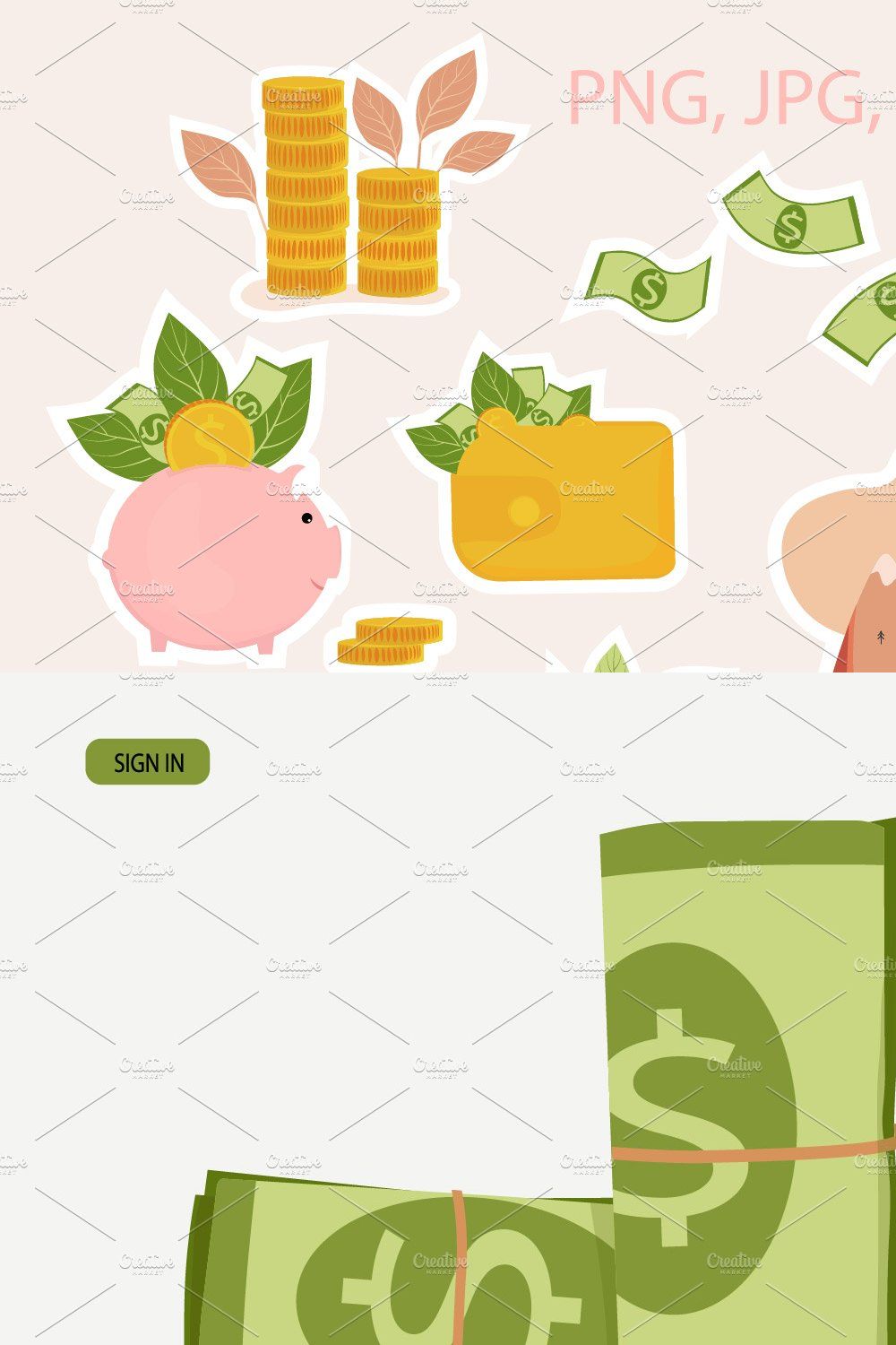 Financial Planner money, stickers pinterest preview image.