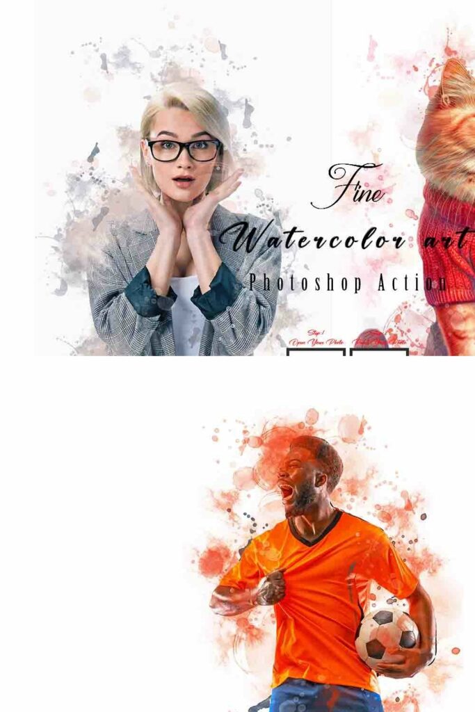 Fine Watercolor Art Photoshop Action – MasterBundles