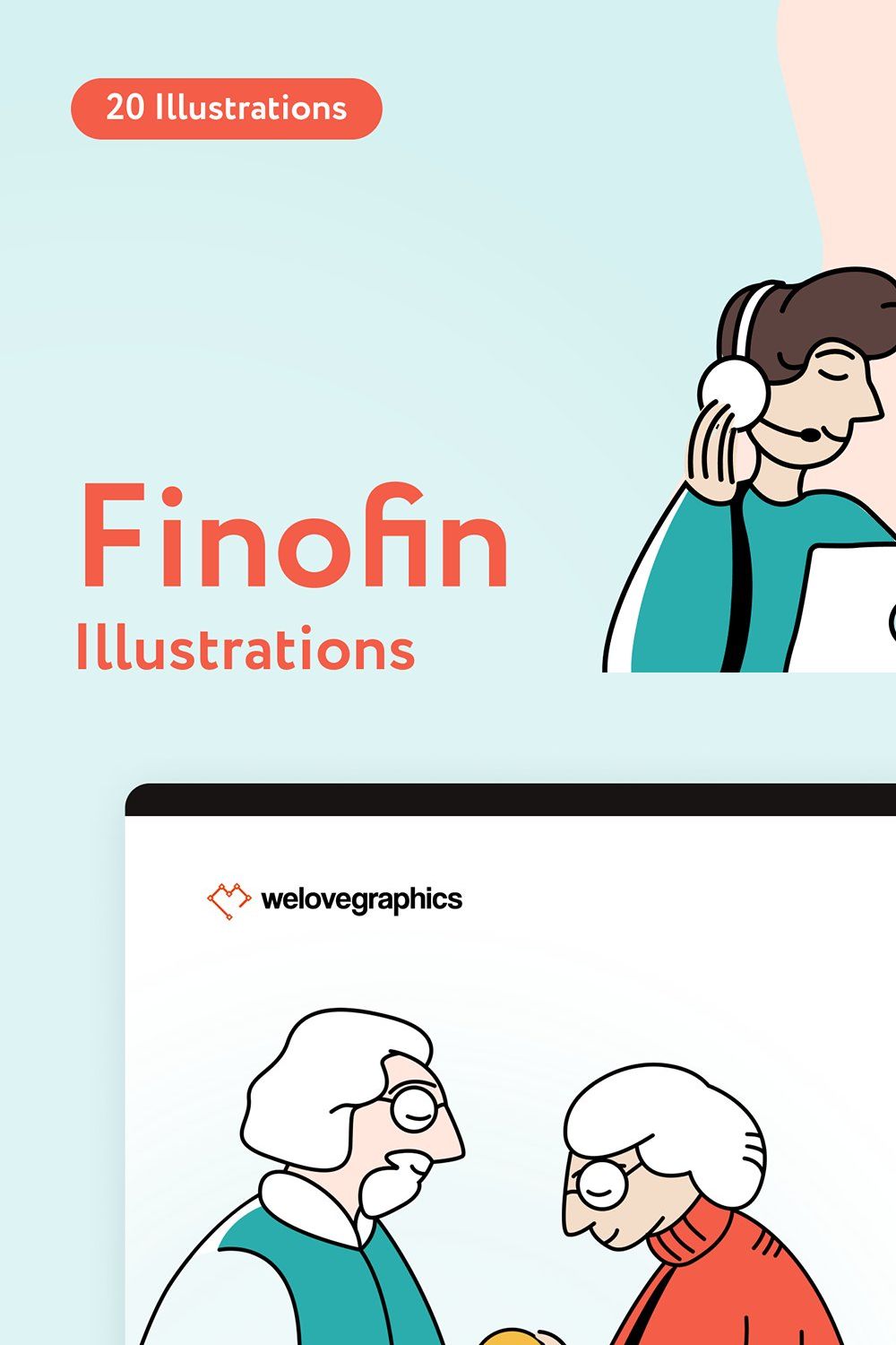 Finofin Illustrations pinterest preview image.