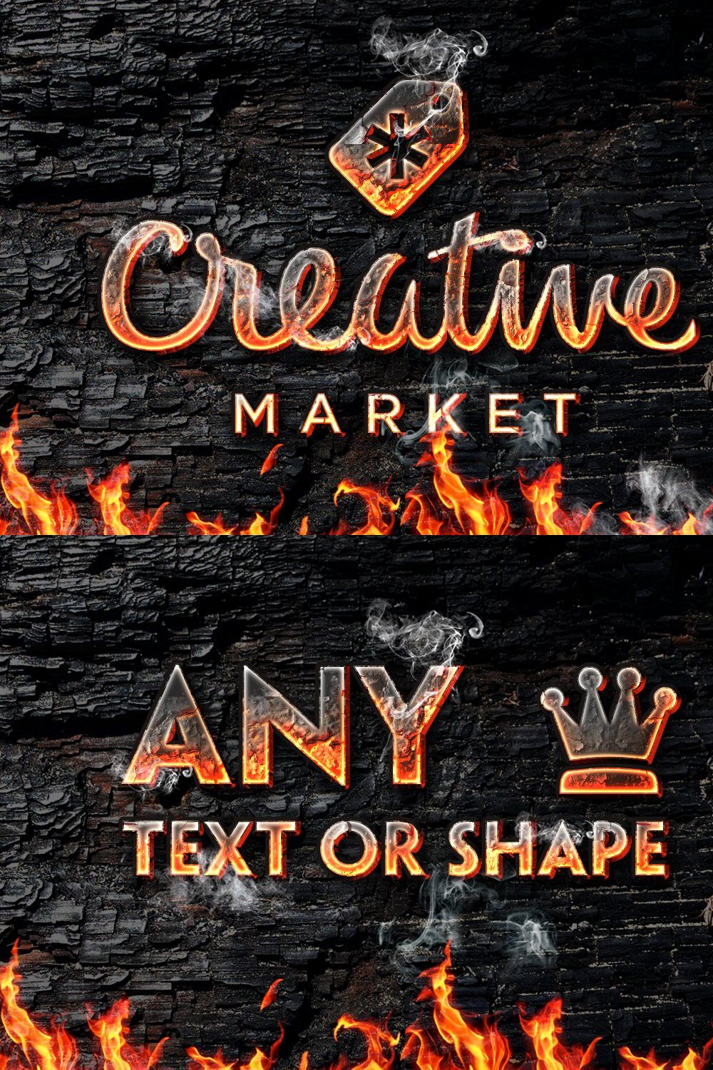 Fire Art Photoshop Style pinterest preview image.