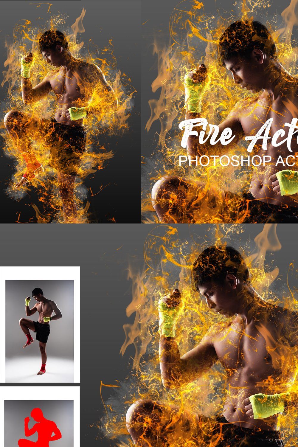 Fire Effect Ps Action pinterest preview image.