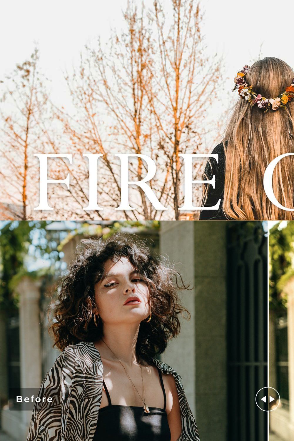 Fire Opal Pro Lightroom Presets pinterest preview image.