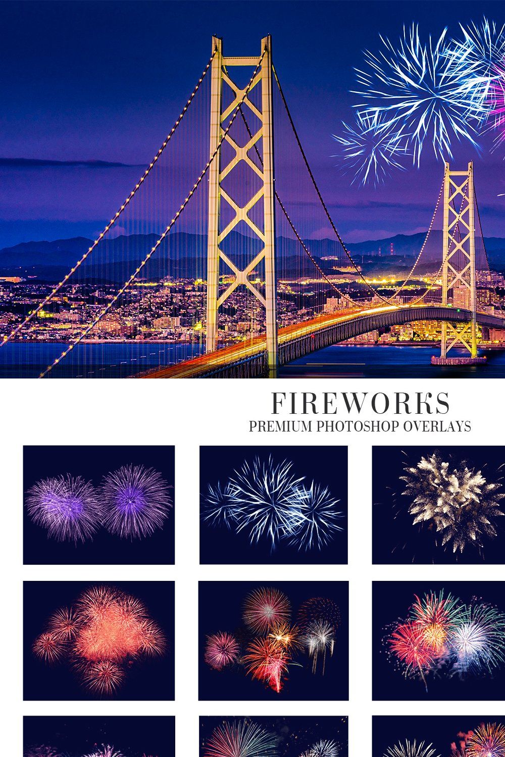 Fireworks Overlays Photoshop pinterest preview image.