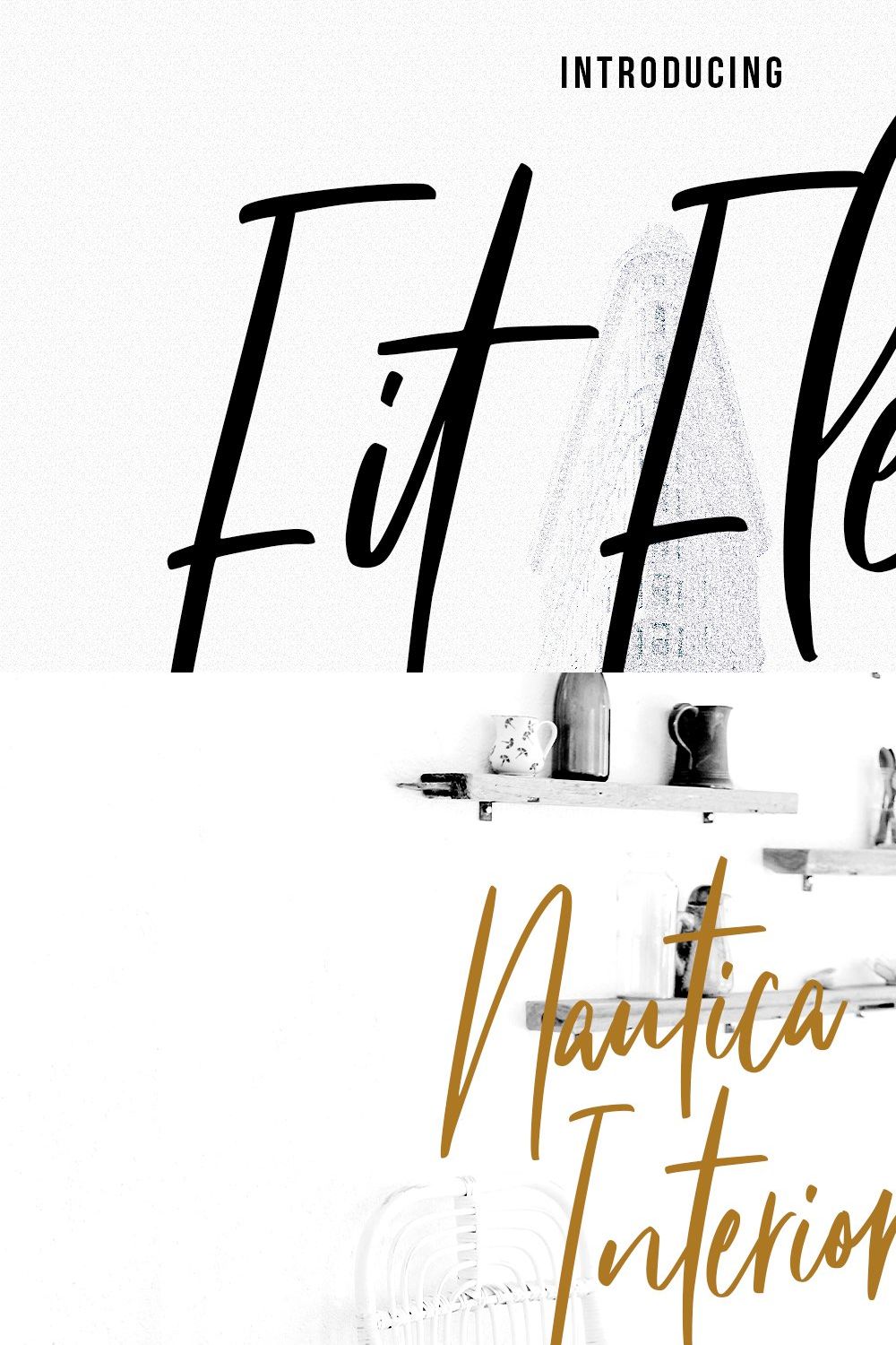 Fit Fleet Script Font pinterest preview image.