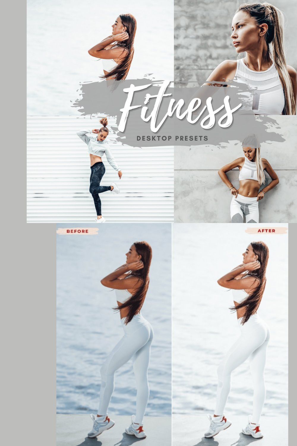 FITNESS Desktop Lightroom Presets pinterest preview image.