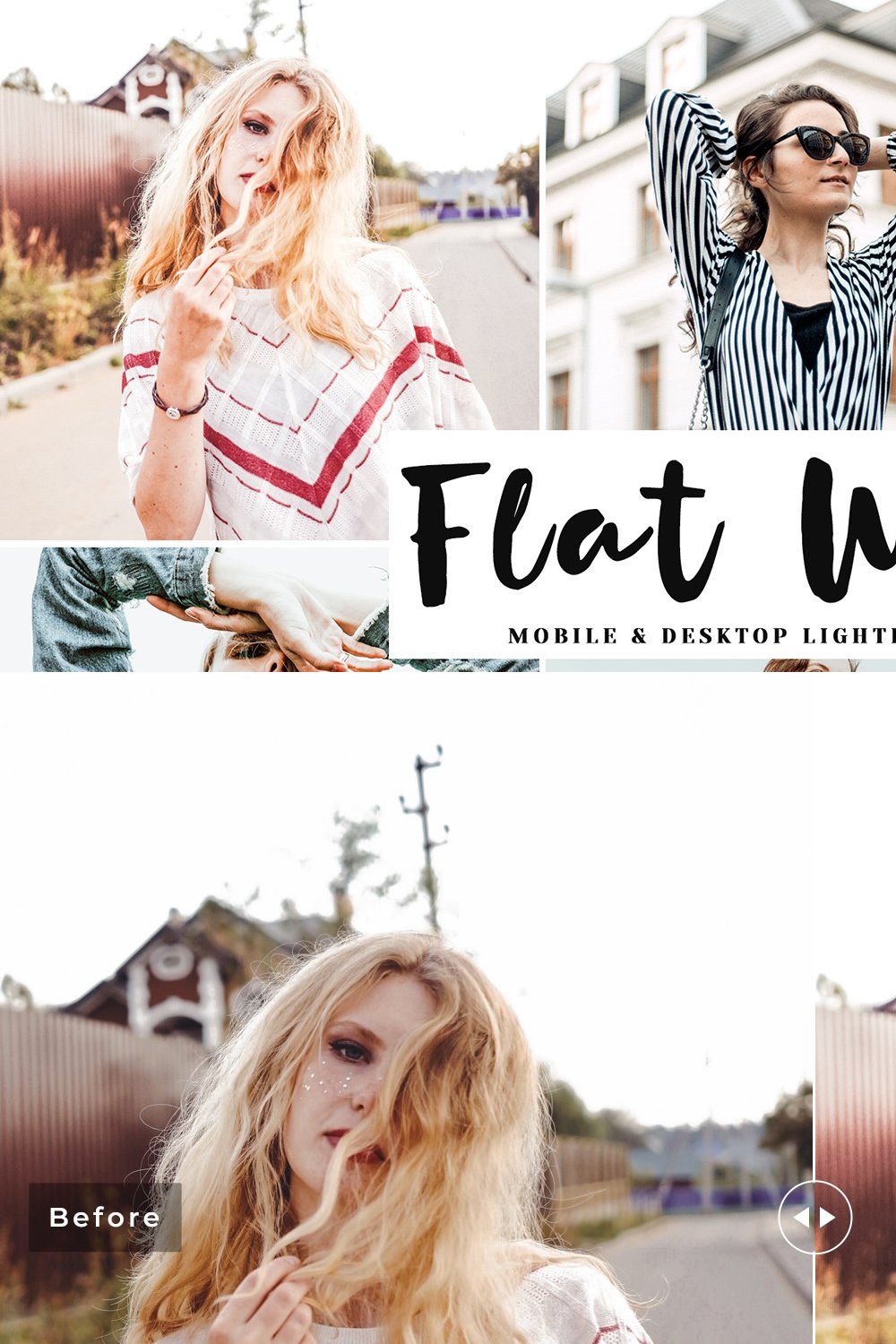 Flat White Lightroom Presets pinterest preview image.