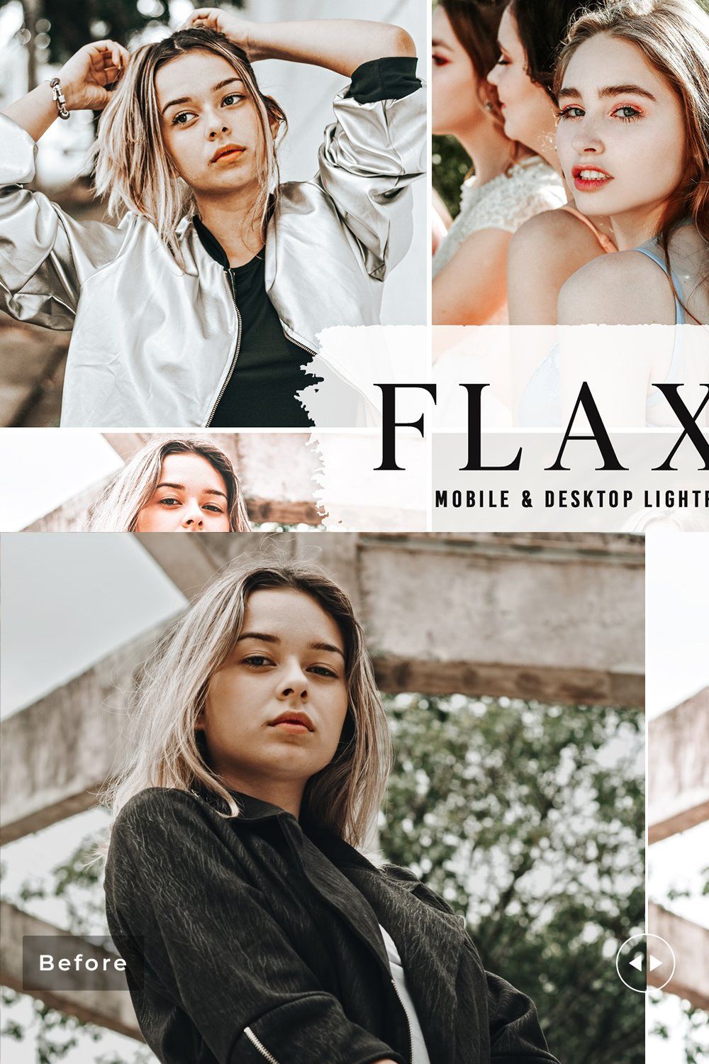 Flaxen Pro Lightroom Presets pinterest preview image.