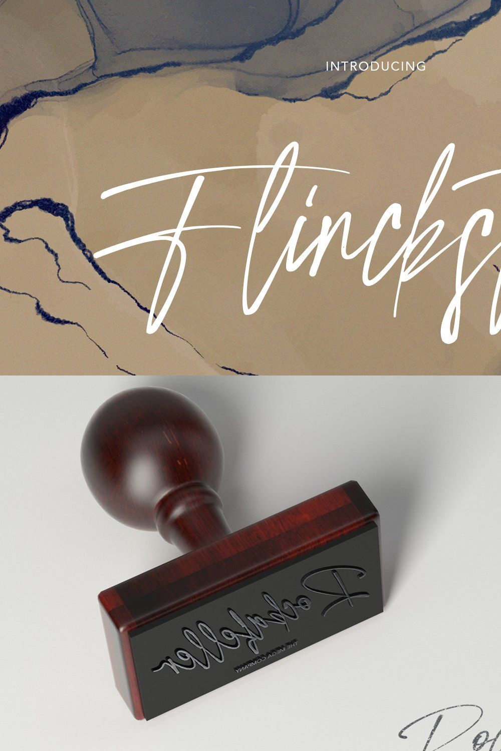 Flinckstone Ballpoint Stroke Font pinterest preview image.