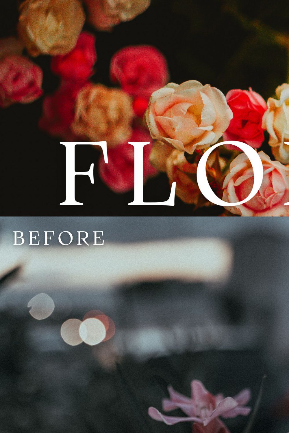 Floral Lightroom Presets pinterest preview image.