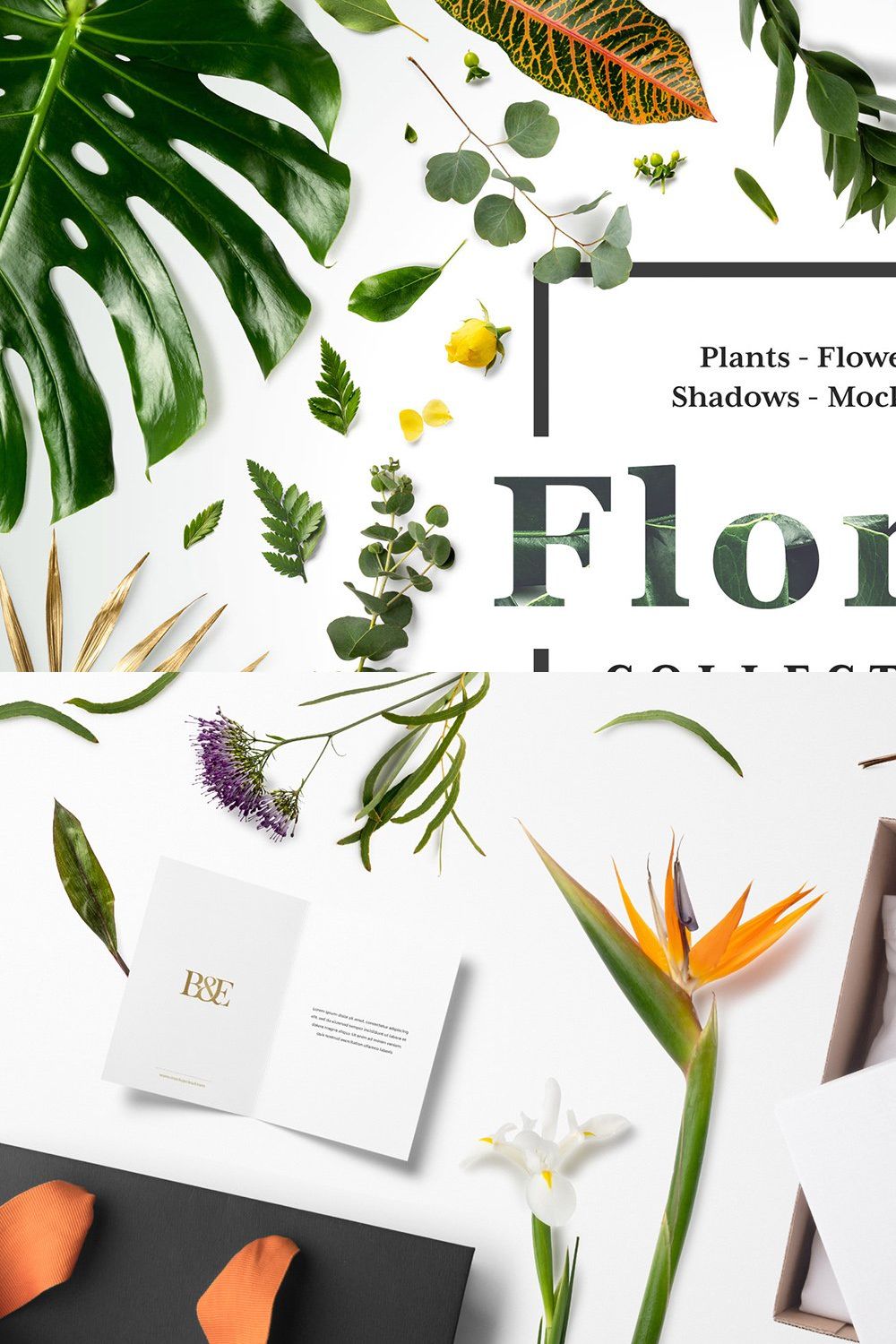 Floral Mockups Collection pinterest preview image.