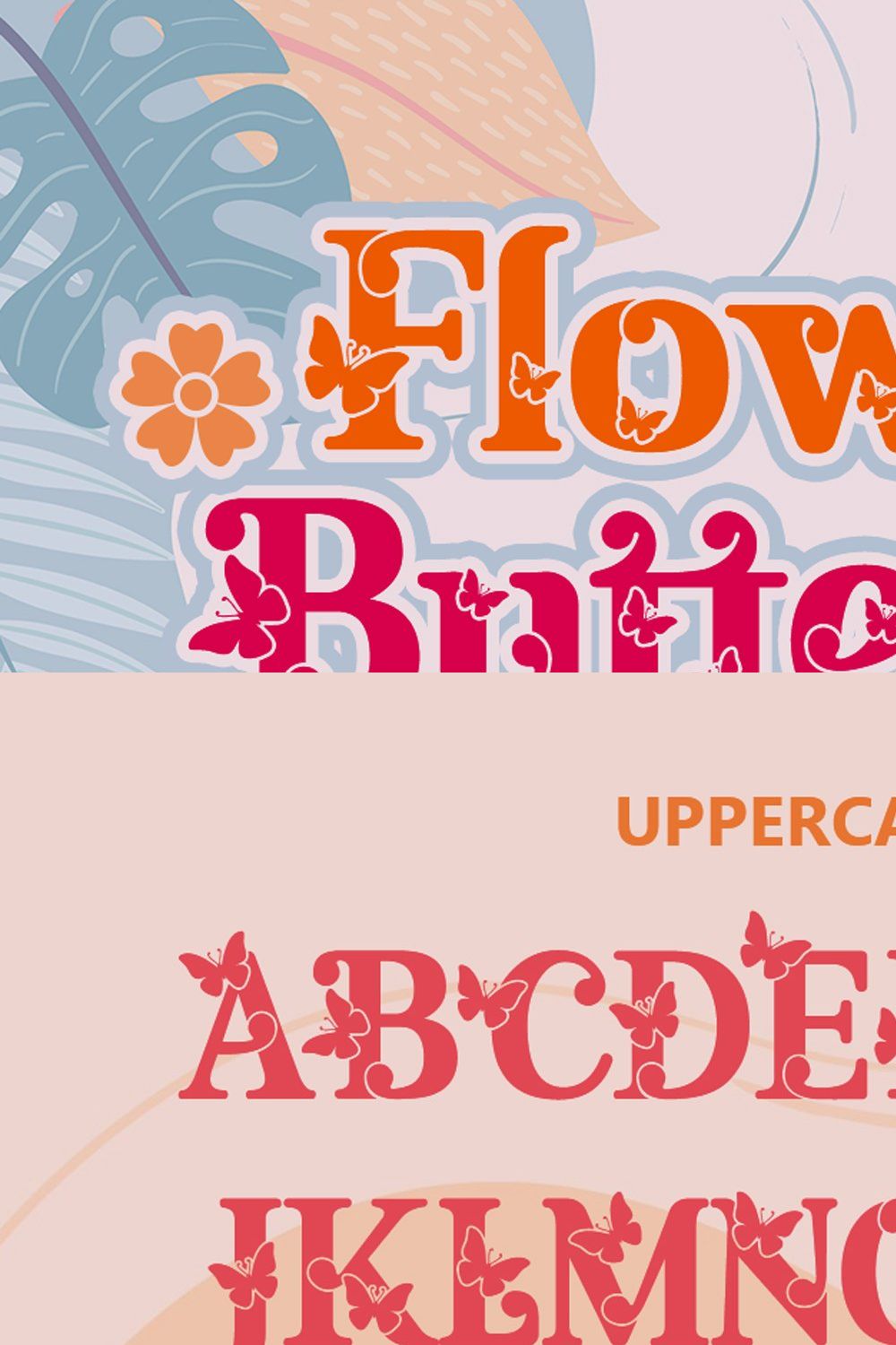Flower Butterfly | Beauty Font pinterest preview image.