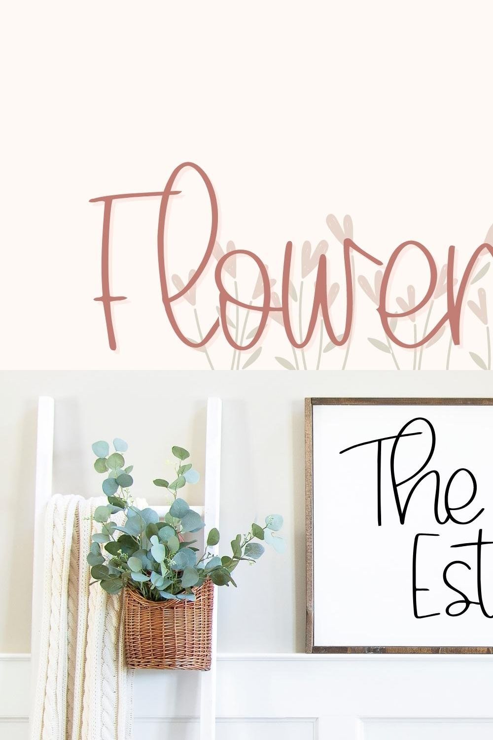 Flower Girl, A Sweet Script Font pinterest preview image.