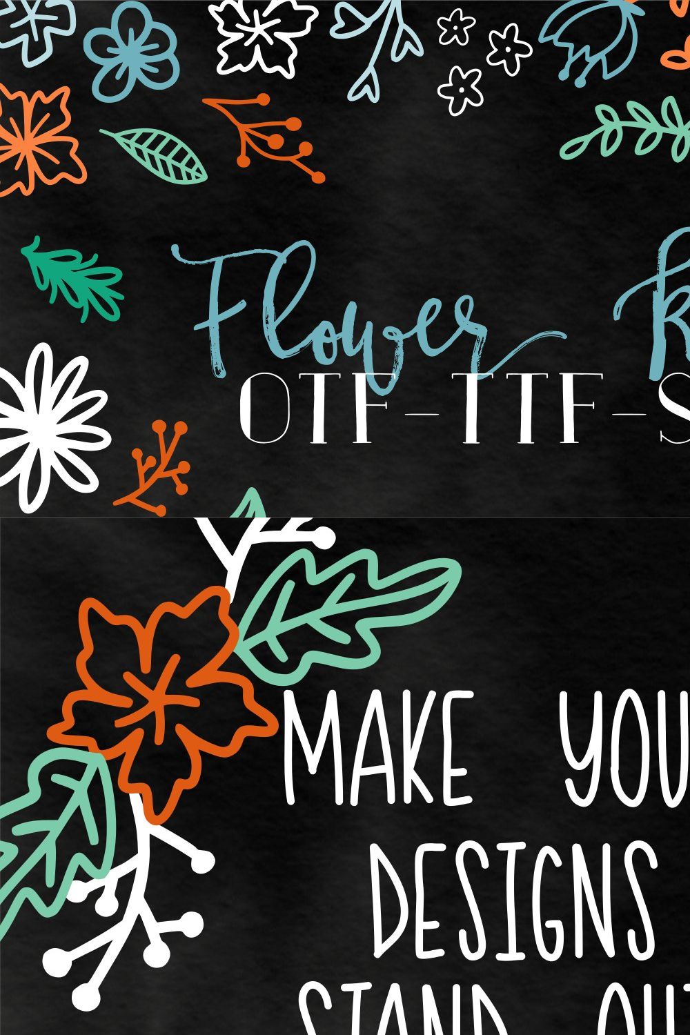 Flower Kit - Dingbat pinterest preview image.