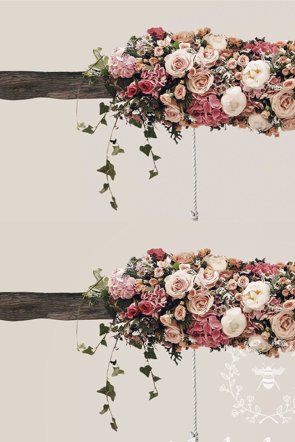 Flower Swing Digital Backdrop pinterest preview image.