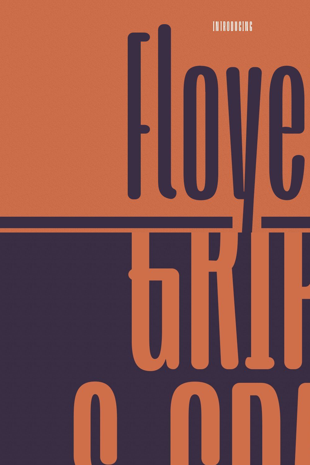 Floyet Condensed Display Font pinterest preview image.