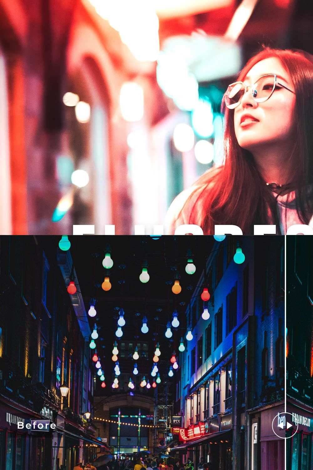 Fluorescence Pro Lightroom Presets pinterest preview image.