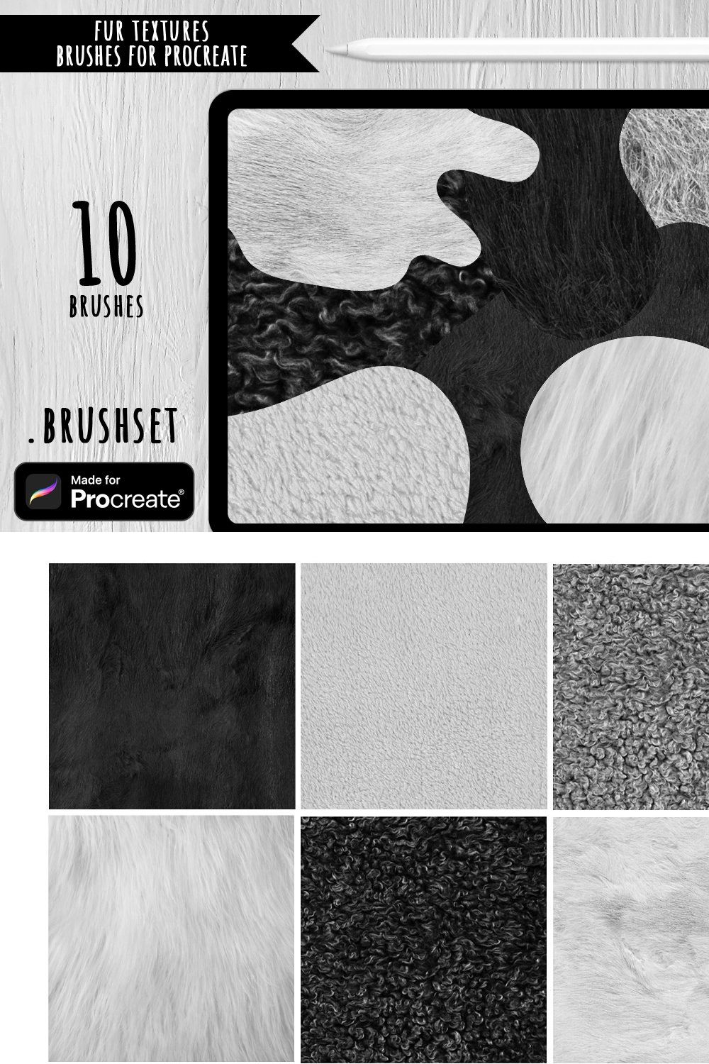 Flurry- Textures Brushes pinterest preview image.
