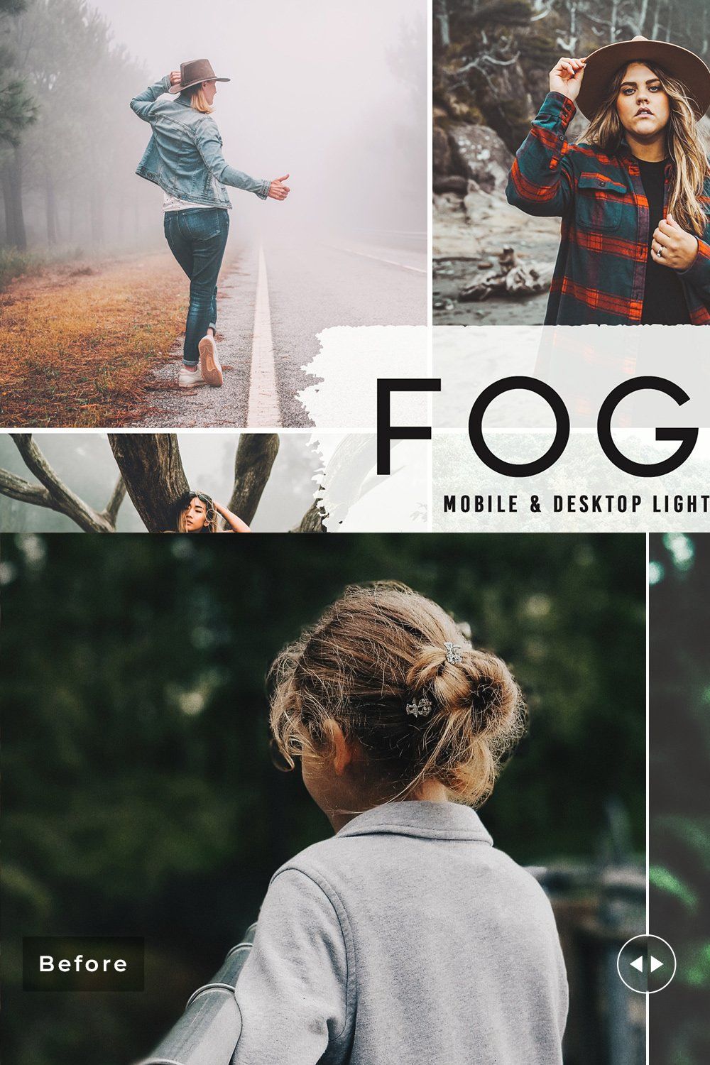 Foggy Pro Lightroom Presets pinterest preview image.