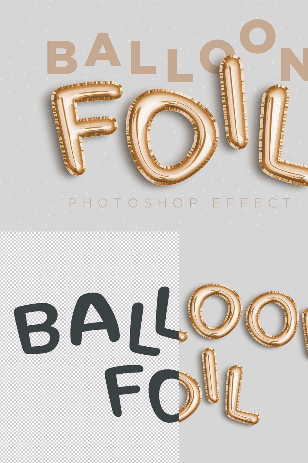 Foil Balloon Photoshop Effect pinterest preview image.