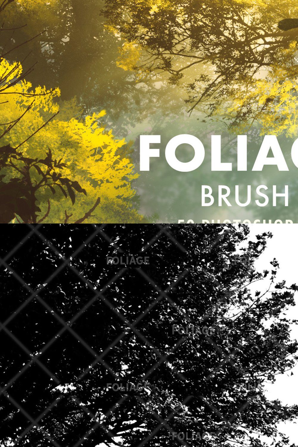 Foliage 2 Brush Set pinterest preview image.