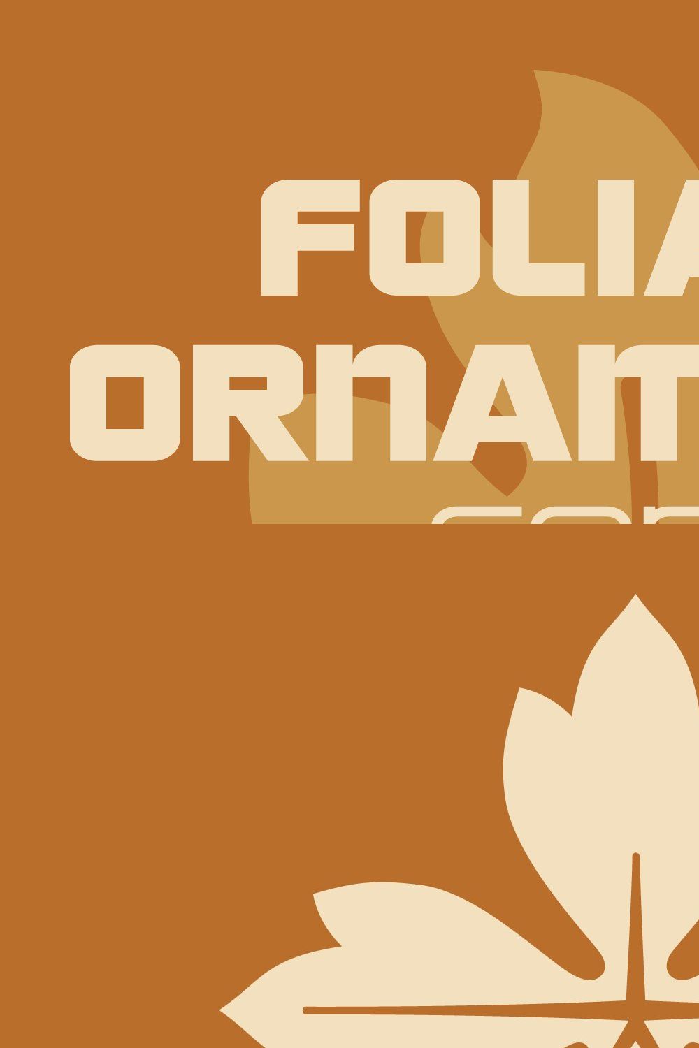 Foliage Ornaments Font pinterest preview image.