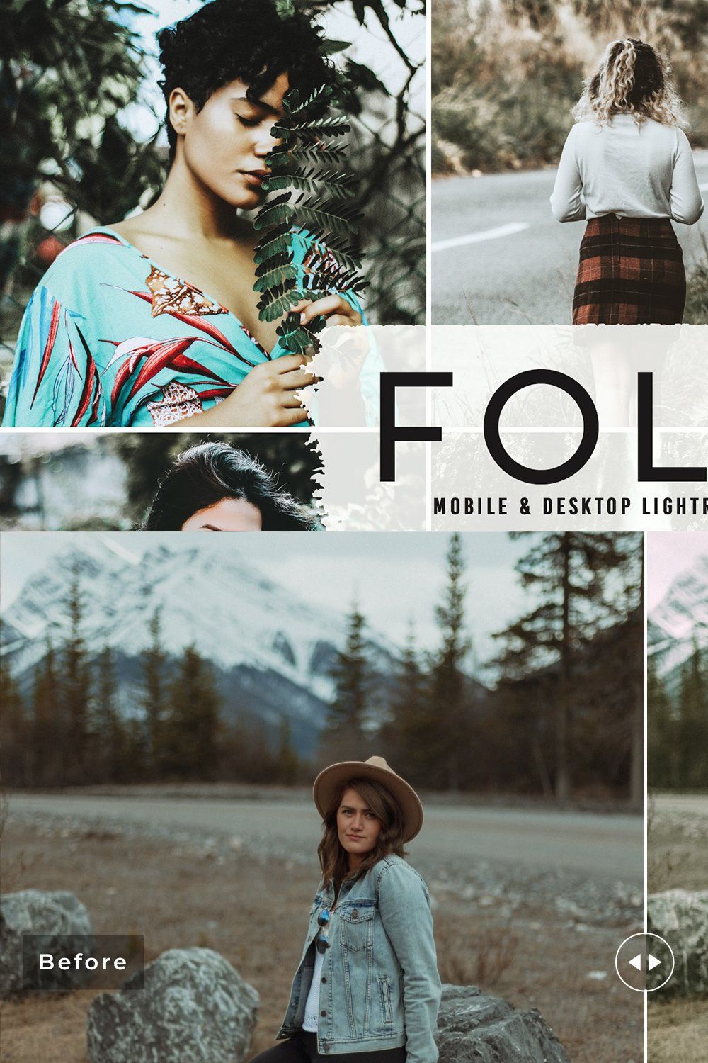 Folky Pro Lightroom Presets pinterest preview image.