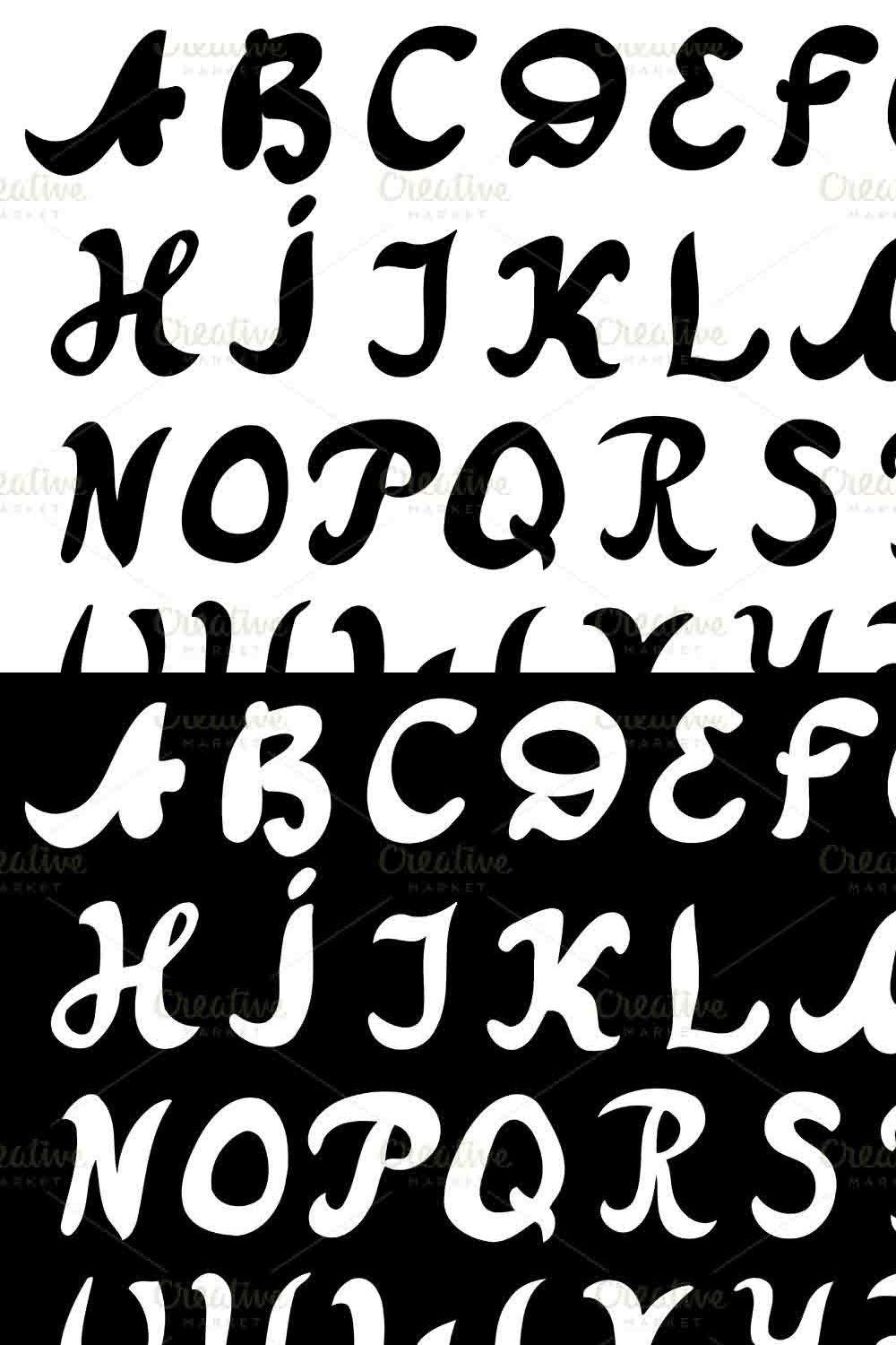 Font AtanasBrush pinterest preview image.