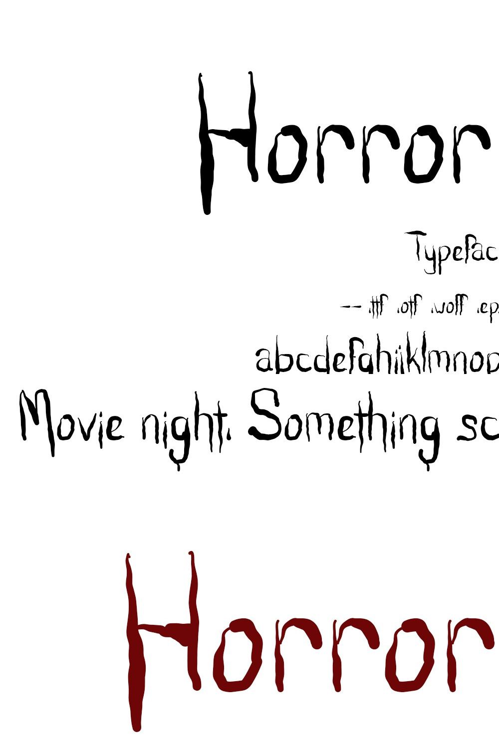 Font Horror Flick Creepy Halloween pinterest preview image.